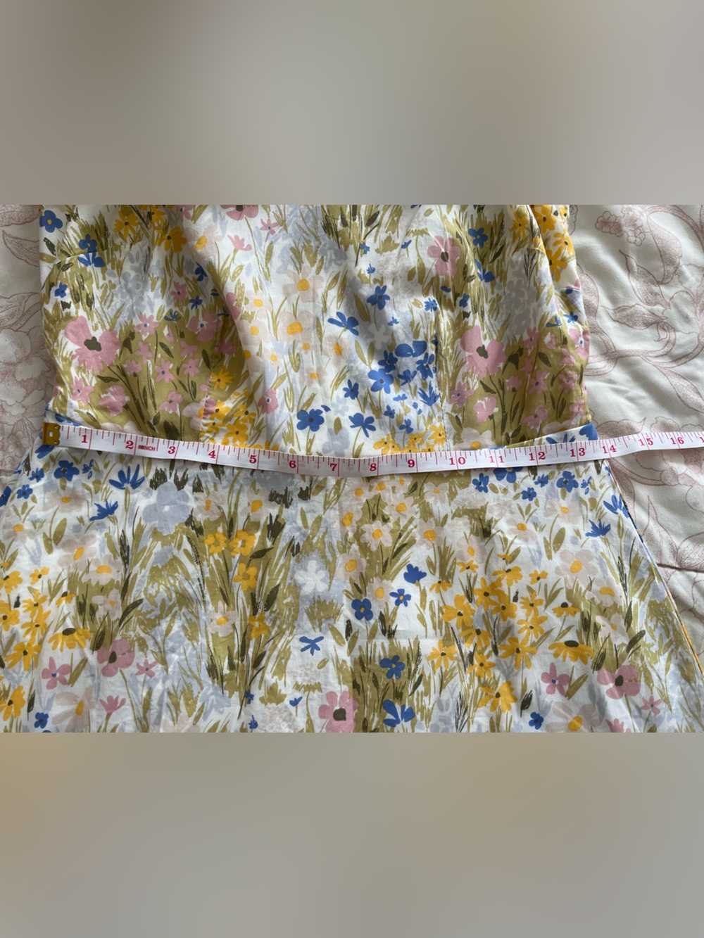 Wildfox Floral Ruffle-Trim Sundress in Yellow and Blue MP - Picture 2 of 6